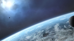 Outer space planets Earth