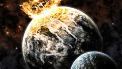 Outer space planets impact