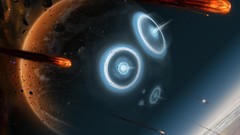 Outer space planets meteorite