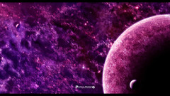 Outer space planets moon