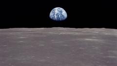 Outer space planets moon