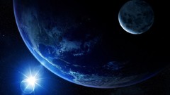 Outer space planets moon