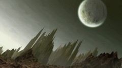 Outer space planets moon