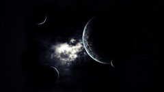 Outer space planets moons