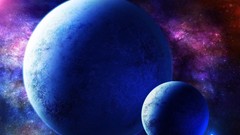 Outer space planets moons