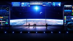 Outer space planets observatory