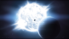 Outer space planets Rigel