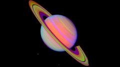 Outer space planets rings