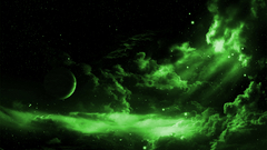 Outer space planets skyscapes