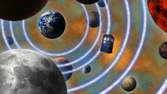 Outer space planets tardis