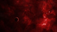 Outer space red galaxies