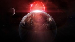 Outer space red lights