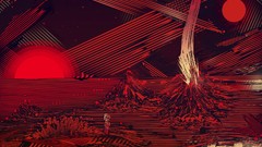 Outer space red Mars