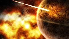 Outer space red Stars