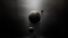 Outer space room gray