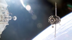 Outer space Soyuz Russians