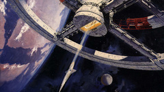 Outer space space station