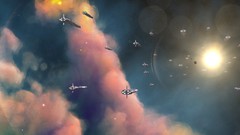 Outer space spaceships artwork