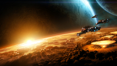 Outer space starcraft planets