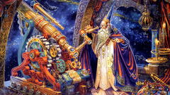 Outer space Stars Birds