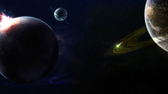 Outer space Stars planets