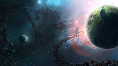 Outer space Stars planets