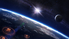 Outer space Stars planets