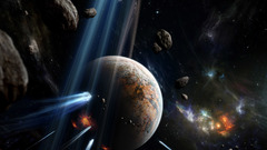 Outer space Stars planets
