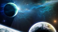 Outer space Stars planets