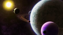 Outer space Stars planets