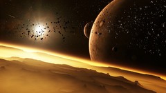 Outer space Stars planets