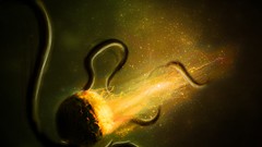 Outer space tentacles comet