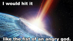 Outer space text Collision