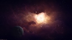 Outer space the universe digital art airbrushed