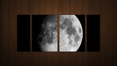 Outer space Wood moon