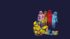 Pac-man astronauts ghosts haunted