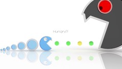 Pac-man minimalistic vectors