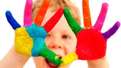 Paint children hands paintings colors multicolor