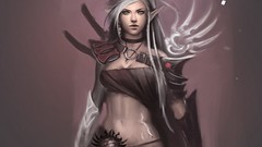 Paint elves white hair fantasy art