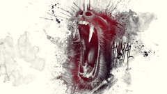 Paint splatter abstract duel