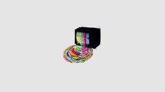 Paint television multicolor minimalistic artwork Simple 