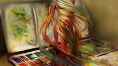 Paint woman colors artwork