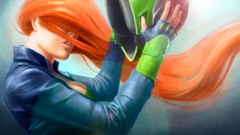 Paint woman orange hair