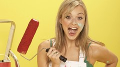 Paint woman screaming blondes Fearne Cotton