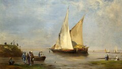 painting boat Sea Nile classic art