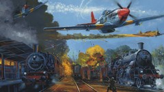 Paintings Aircraft trains vehicles