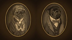 Paintings Animals Dogs Pugs