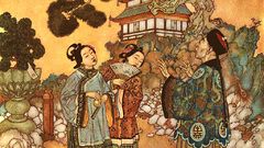 Paintings asian architecture Edmund