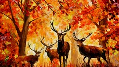 Paintings autumn deer Leonid
