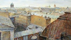 Paintings cityscapes rooftops